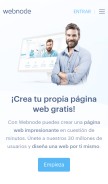 How webnode.mx looks like on a mobile device such as an iPhone.