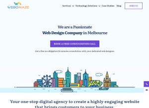 How webomazewebdesignmelbourne.com.au looks like on a tablet such as an iPad.