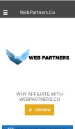 How webpartners.co looks like on a mobile device such as an iPhone.