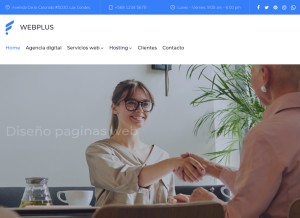 How webplus.cl looks like on a tablet such as an iPad.