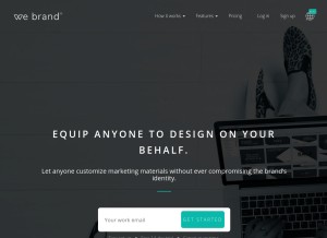 How webrand.com looks like on a tablet such as an iPad.