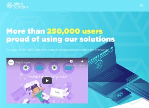 How webscraper.io looks like on a tablet such as an iPad.