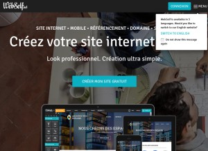 How webself.net looks like on a tablet such as an iPad.