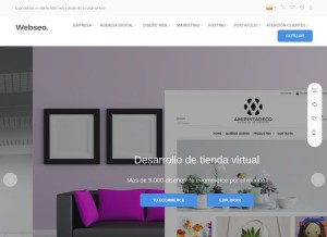 How webseo.ec looks like on a tablet such as an iPad.