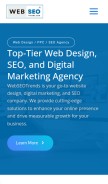 How webseotrends.com looks like on a mobile device such as an iPhone.