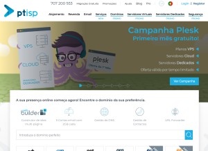 How webserver.pt looks like on a tablet such as an iPad.
