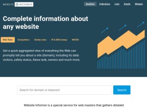 How website.informer.com looks like on a tablet such as an iPad.
