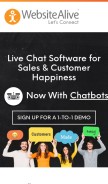 How websitealive.com looks like on a mobile device such as an iPhone.
