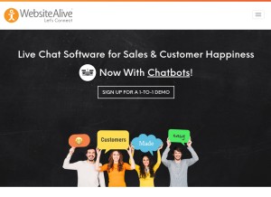 How websitealive.com looks like on a tablet such as an iPad.