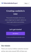 How websitebuilderexpert.com looks like on a mobile device such as an iPhone.