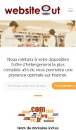 How websiteout.net looks like on a mobile device such as an iPhone.