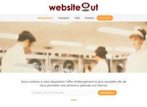 How websiteout.net looks like on a tablet such as an iPad.