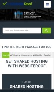 How websiteroof.com looks like on a mobile device such as an iPhone.