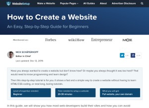 How websitesetup.org looks like on a tablet such as an iPad.