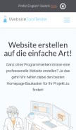 How websitetooltester.com looks like on a mobile device such as an iPhone.