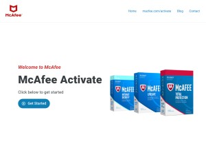 How websmcafee.com looks like on a tablet such as an iPad.