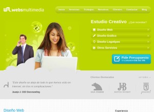 How websmultimedia.com looks like on a tablet such as an iPad.