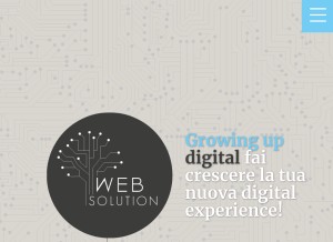 How websolution.it looks like on a tablet such as an iPad.