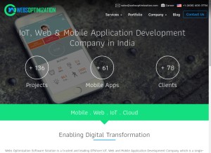 How websoptimization.com looks like on a tablet such as an iPad.