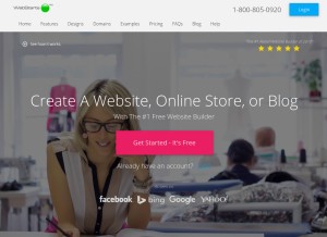 How webstarts.com looks like on a tablet such as an iPad.