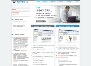 How webstat.com looks like on a tablet such as an iPad.