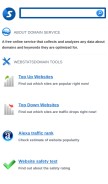 How webstatsdomain.org looks like on a mobile device such as an iPhone.