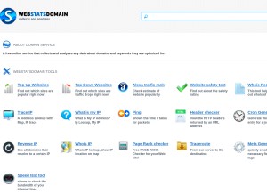How webstatsdomain.org looks like on a tablet such as an iPad.