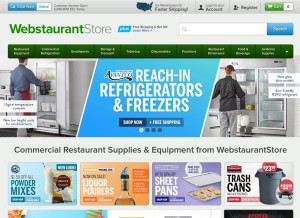 How webstaurant.com looks like on a tablet such as an iPad.