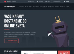 How websupport.sk looks like on a tablet such as an iPad.