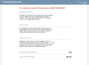 How websyndic.com looks like on a tablet such as an iPad.