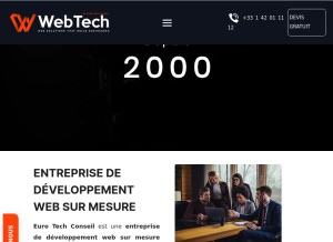 How webtech.fr looks like on a tablet such as an iPad.
