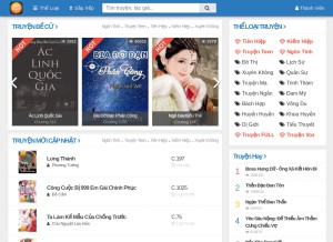 How webtruyen.org looks like on a tablet such as an iPad.