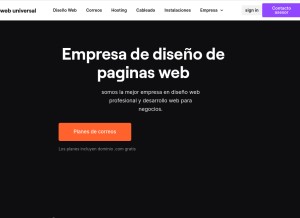 How webuniversal.pe looks like on a tablet such as an iPad.