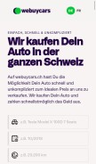 How webuycars.ch looks like on a mobile device such as an iPhone.