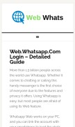 How webwhats.app looks like on a mobile device such as an iPhone.