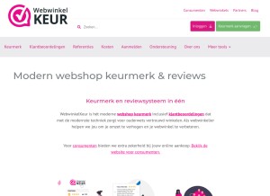 How webwinkelkeur.nl looks like on a tablet such as an iPad.