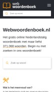 How webwoordenboek.nl looks like on a mobile device such as an iPhone.