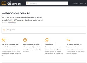 How webwoordenboek.nl looks like on a tablet such as an iPad.