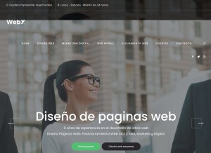 How webx.cl looks like on a tablet such as an iPad.