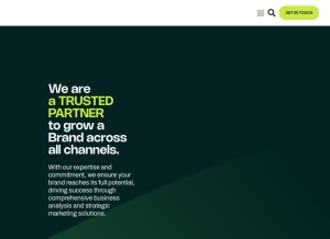 How webycorp.com looks like on a tablet such as an iPad.