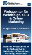 How wechsler-websolutions.ch looks like on a mobile device such as an iPhone.