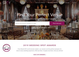 How wedding-spot.com looks like on a tablet such as an iPad.