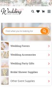 How weddingfavorsunlimited.com looks like on a mobile device such as an iPhone.