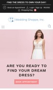 How weddingshoppeinc.com looks like on a mobile device such as an iPhone.
