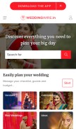 How weddingwire.in looks like on a mobile device such as an iPhone.