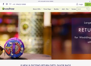 How wedtree.in looks like on a tablet such as an iPad.