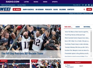 How weei.com looks like on a tablet such as an iPad.