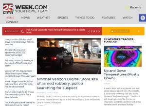 How week.com looks like on a tablet such as an iPad.