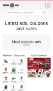 How weekly-ads.us looks like on a mobile device such as an iPhone.
