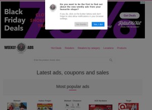 How weekly-ads.us looks like on a tablet such as an iPad.